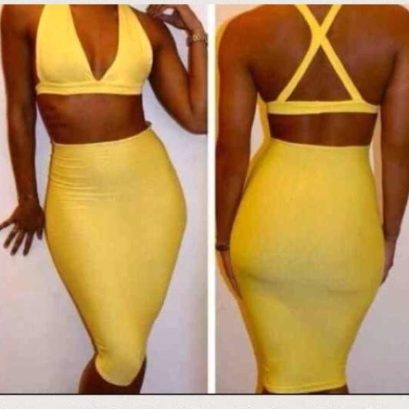 2 piece. Bralet & Midi
