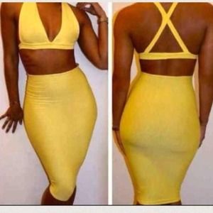 2 piece. Bralet & Midi