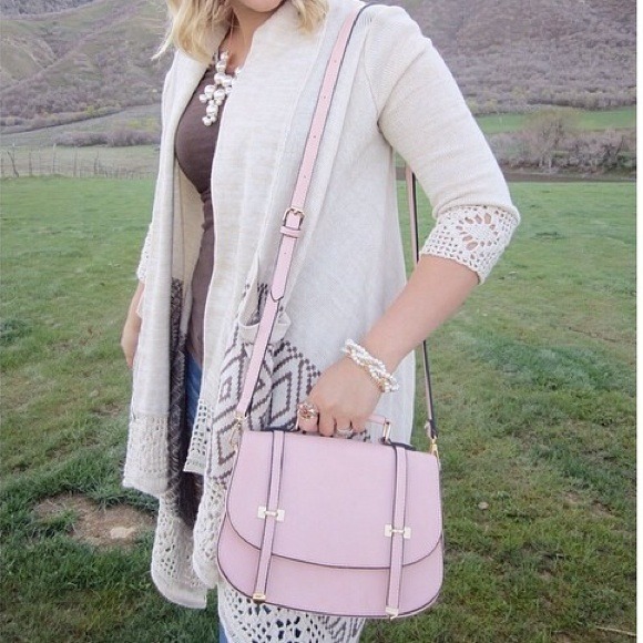 Blush Pink Cross-body Satchel - Picture 4 of 4