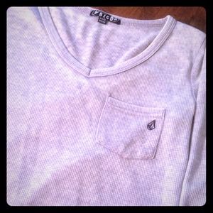 Volcom loose grey top! Wowzah vneck thermal