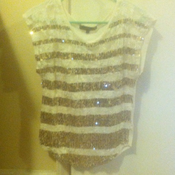 Gold sequined top