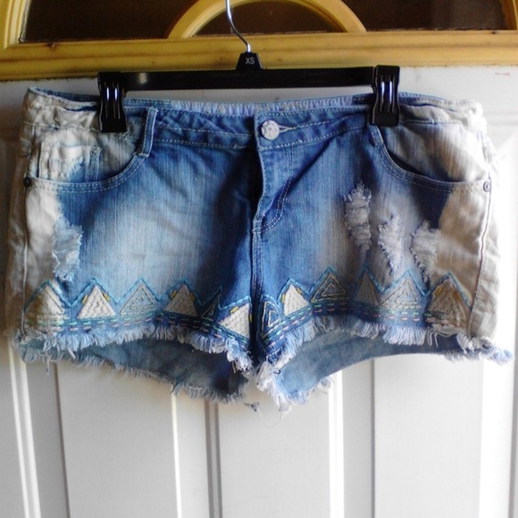 Denim - Aztec Denim Shorts