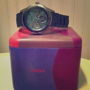 Sea-foam green Fossil watch