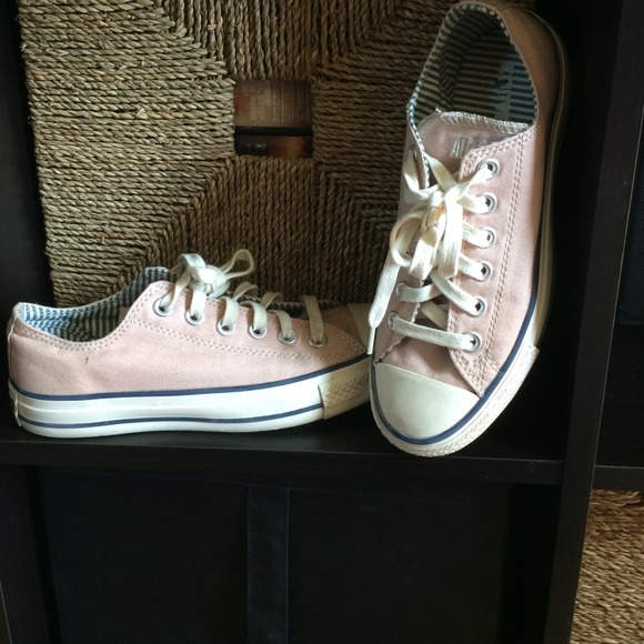 Light pink and blue converse