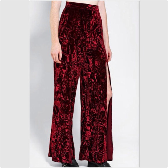 KEEPING Urban Outfitters Crushed Velvet Pants - Picture 1 of 4