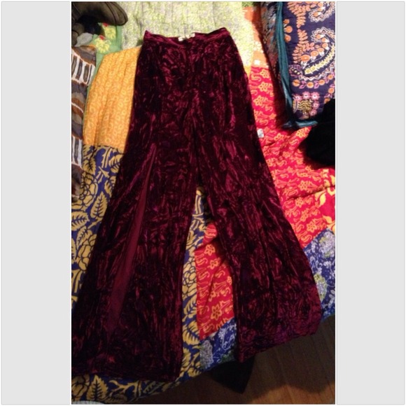 KEEPING Urban Outfitters Crushed Velvet Pants - Picture 4 of 4