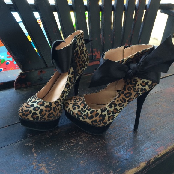 Leopard print heels