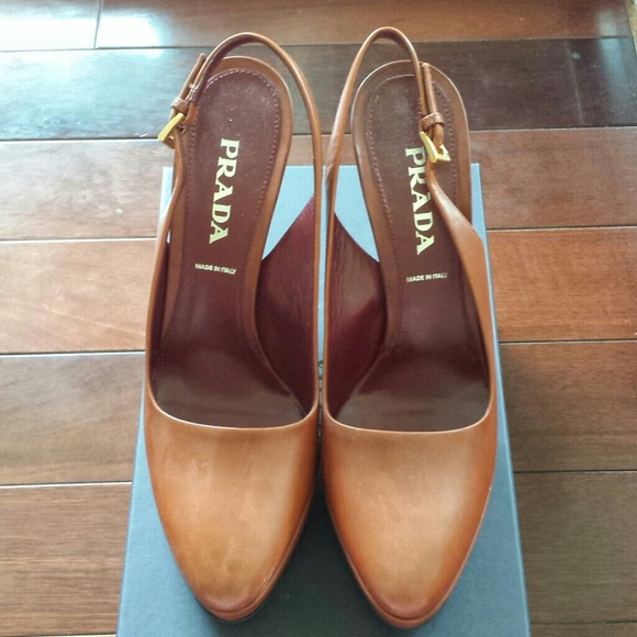 Prada Leather Platform Slingback - Picture 2 of 4