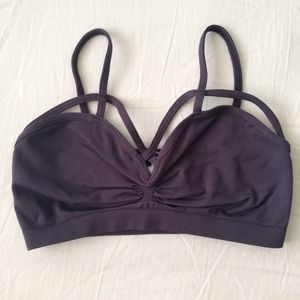 LF Strappy Bralette Dark Charcoal