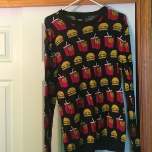 Burger and fries sweater