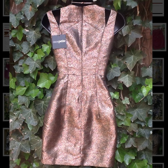 NWT ASOS Petite Metallic Mini Dress Size 1P - Picture 3 of 4