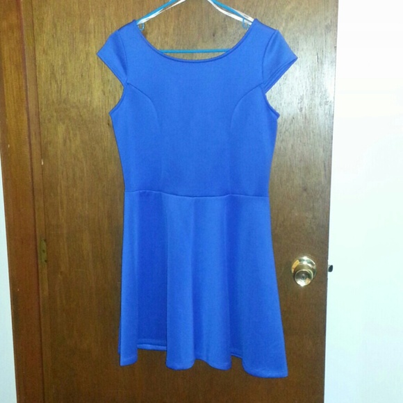 SOLD!! Blue fun flirty skater dress
