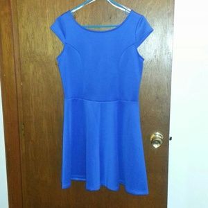 SOLD!! Blue fun flirty skater dress