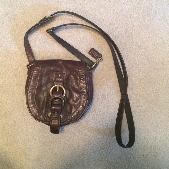 Leather coach bag