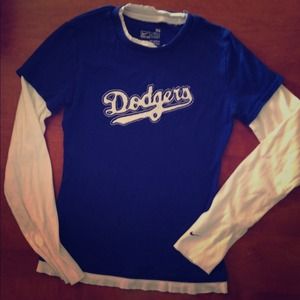 Blue Long Sleeve Dodgers Shirt