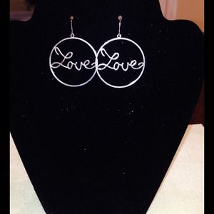 Silver LOVE Earrings