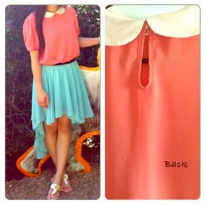 ⛔️on hold . Orange Top, Peter Pan collars