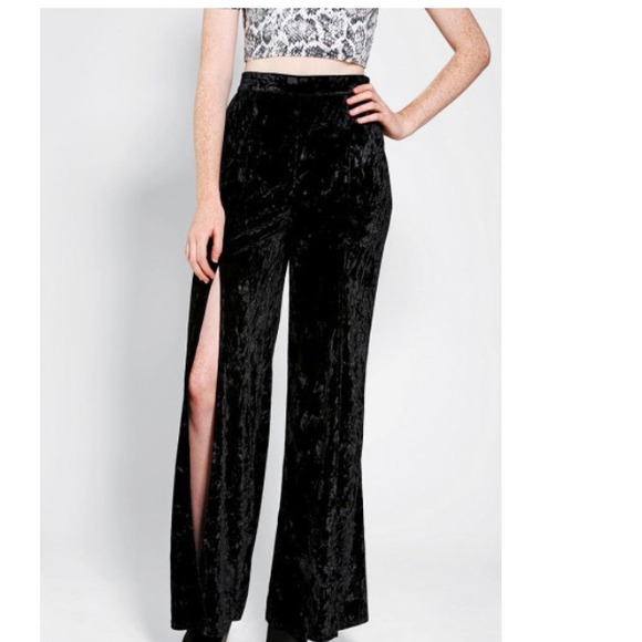 KEEPING Urban Outfitters Crushed Velvet  Pants - Picture 1 of 4