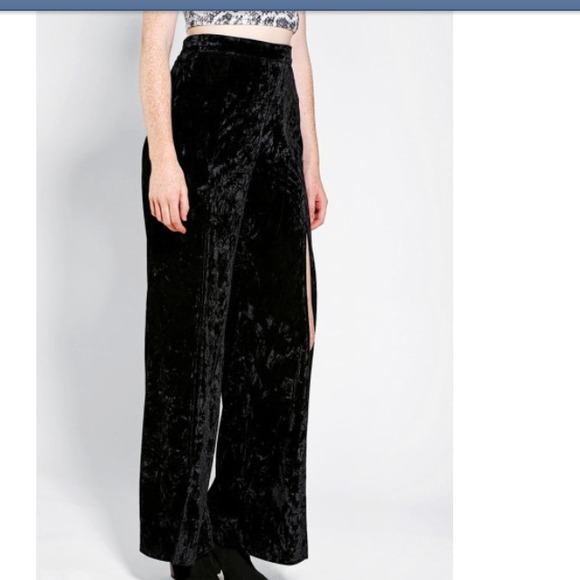 KEEPING Urban Outfitters Crushed Velvet  Pants - Picture 2 of 4