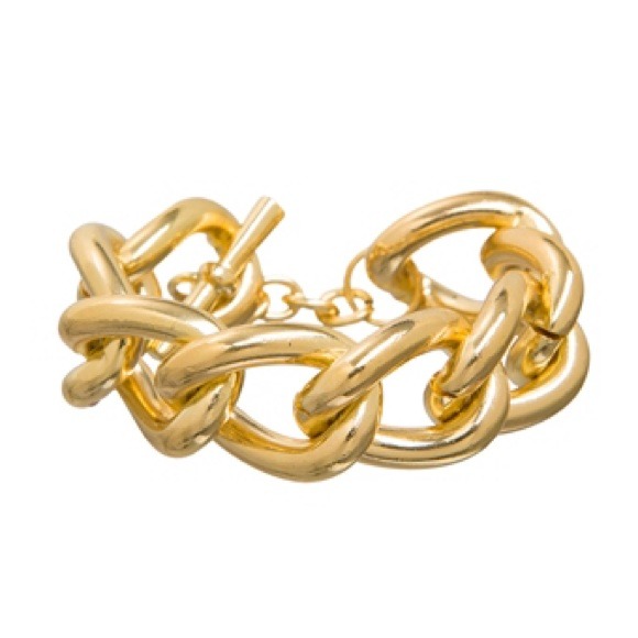 Ily Couture classic gold link bracelet