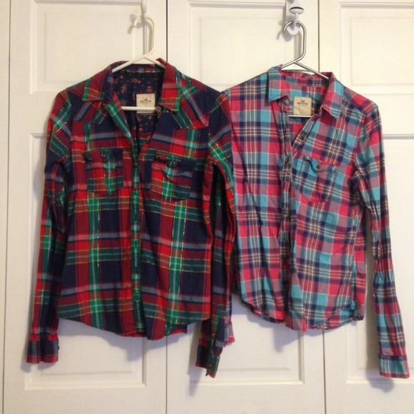 Plaid button downs