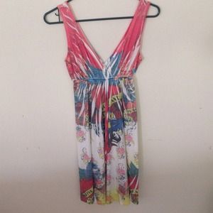 Light summer printed dress, very comfortable