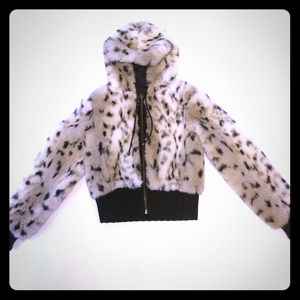 L.A.M.B XS Hooded Faux Fur Jacket /OBO