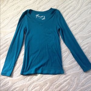 Teal v-neck