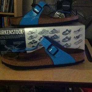 Patent blue Birkenstocks