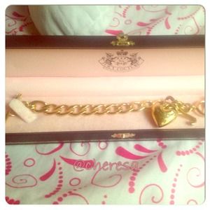 Juicy Couture Heart Puff Banner Bracelet