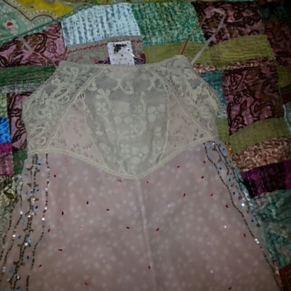 Free people blush sequined romper - Picture 2 of 4