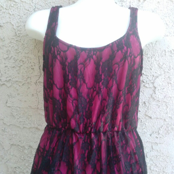 Misty Fashion Pink-Black Cocktail Small Dress - Picture 2 of 4