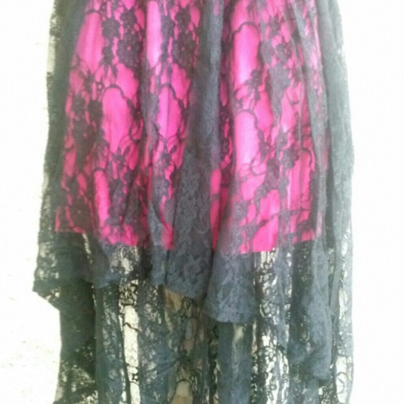 Misty Fashion Pink-Black Cocktail Small Dress - Picture 4 of 4