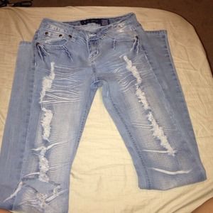 Light distressed denim!