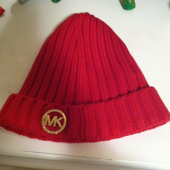Red Michael Kors hat never worn