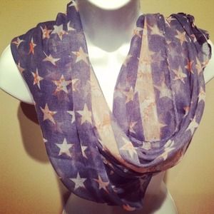 Star Printed Two Tone Scarf.