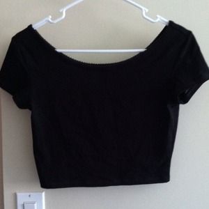 Basic black crop top.