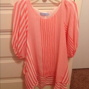 Orange stripe tunic