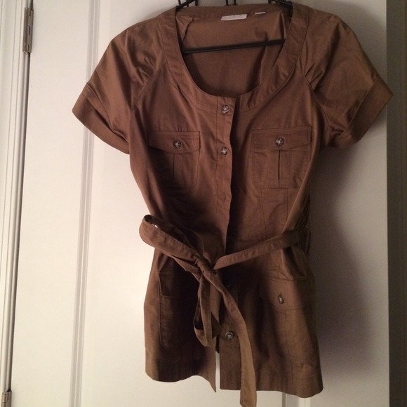 NY and Company button up (tan/brown)