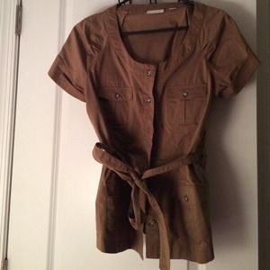 NY and Company button up (tan/brown)