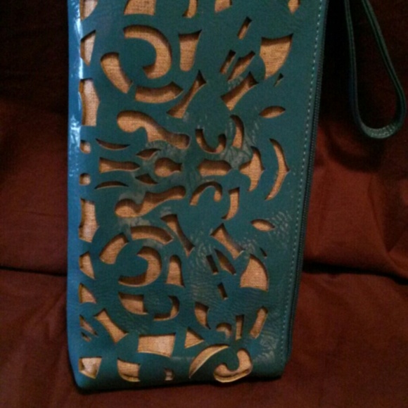 Teal clutch purse - Picture 3 of 3