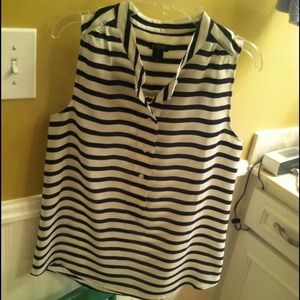 Navy/White Stripe Blouse