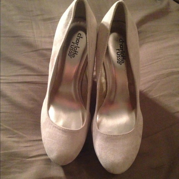 Charlotte Russe Beige Wedge Heels