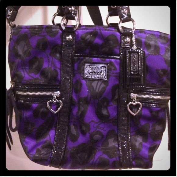 Coach Limited Edition purple ocelot purse NWOT