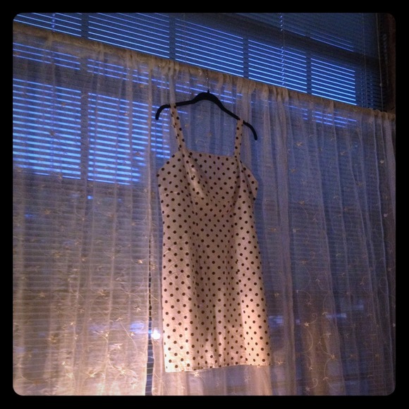 Navy Polka Dot Cotton Summer Dress