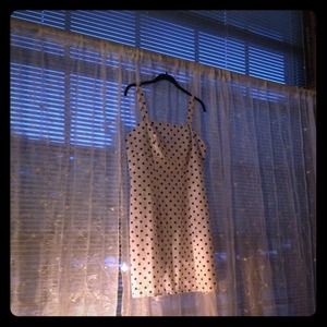 Navy Polka Dot Cotton Summer Dress
