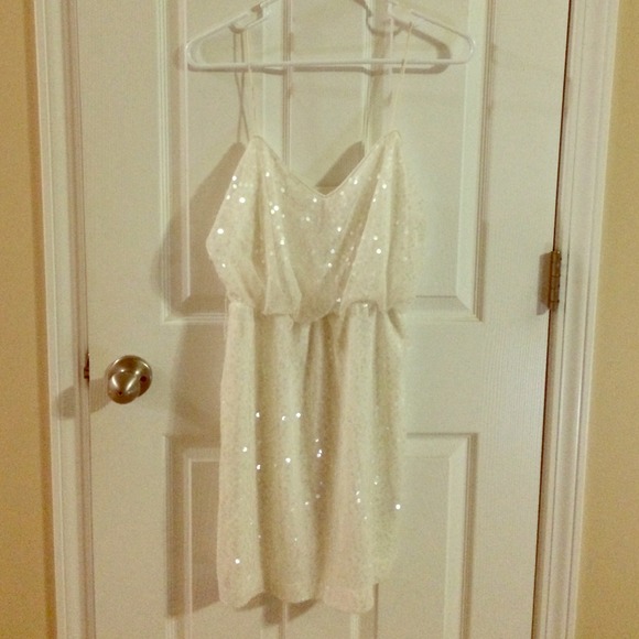 Sparkly Sequin White Dress