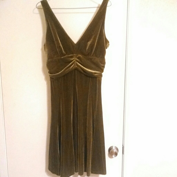 Velvet green dress