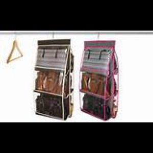 Purse organizer in pink.