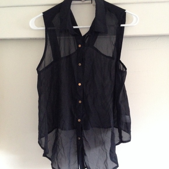 Black sheer top